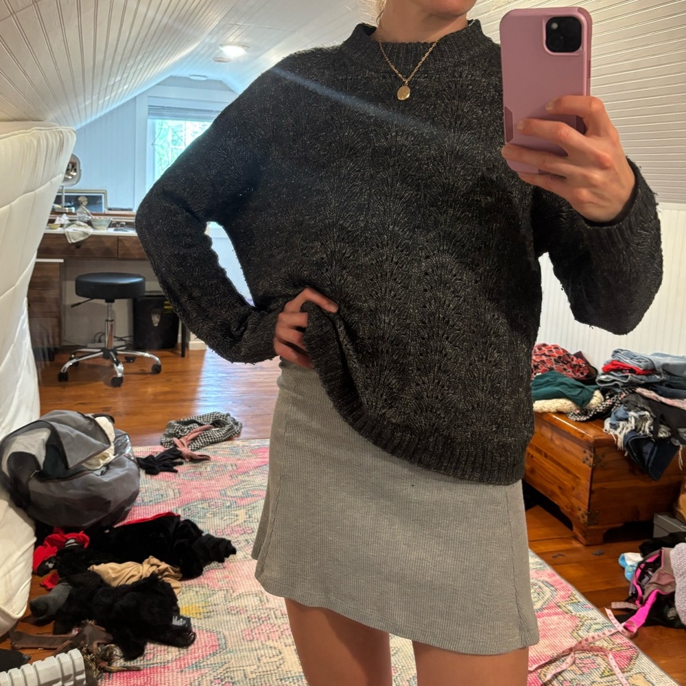 Lilla P Charcoal Turtleneck Sweater